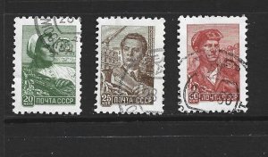 RUSSIA - 1959 SMALL DEFINITIVES - SCOTT 2286 TO 2288 - USED