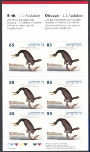 Canada #2099a 85¢ John James Audubon's Birds (2005). Pane of 6 stamp...