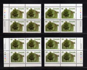 Canada #1369 Plate block.Complete set.