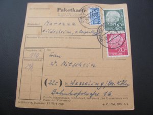 GERMANY 1955 HIGH FACE VALUE RECEIPT ON PACKAGE (155)