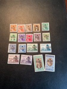 Stamps Egypt Scott# 343-60 hinged