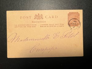 1894 British Mauritius Postcard Cover Curepipe Local Use 2