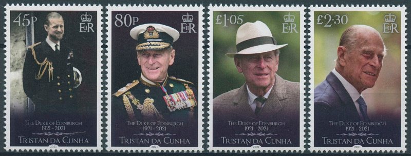 Tristan da Cunha 2021 MNH Royalty Stamps Prince Philip Duke of Edinburgh 4v Set