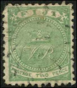 Fiji SC# 41 Crown and VR 2p Used perf 10x10-1/2