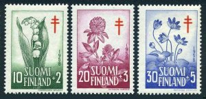 Finland B148-B150, MNH. Michel 493-495. Anti-tuberculosis Society, 1958. Flowers