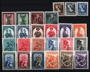 VATICAN 1956 COMPLETE YEAR SET OF 25 STAMPS MNH