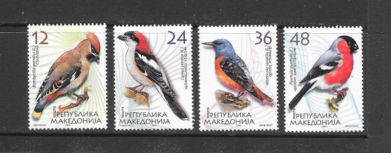 BIRDS - MACEDONIA #312-15 MNH