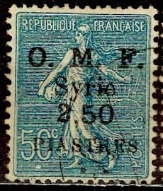 Syria; 1922: Sc. # 42; Used Single Stamp