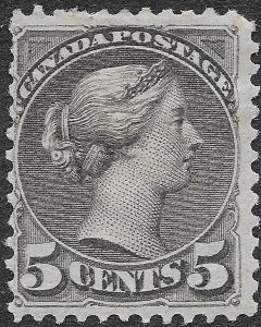 Canada Stamps Scott #42 Unused Heavy Hinged 5c Gray Queen Victoria SCV $230