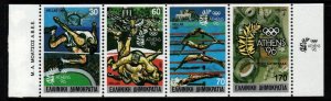 GREECE SG1816/9B 1989 CENTENARY OF MODERN OLYMPIC GAMES IMPERF x PERF MNH