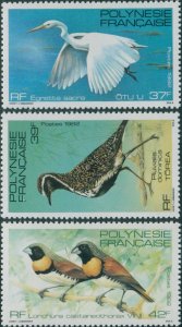 French Polynesia 1982 Sc#370-372,SG379-381 Birds set MNH