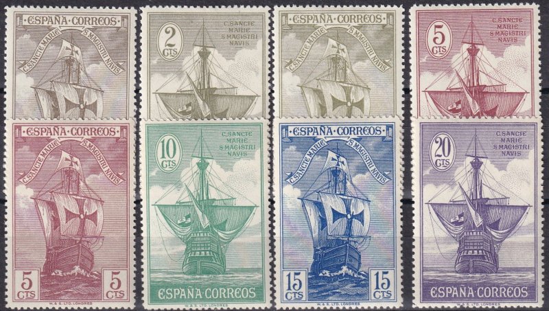 Spain #418-25  F-VF Unused  CV $4.20 (Z6127)