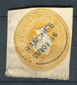 INDIA; 1880s classic QV 4a. 6p. fine POSTMARK Stationary Piece, Ranchee