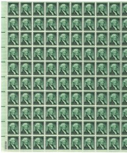 #1031 – 1954 Liberty Series - 1¢ George Washington – MNH OG Sheet