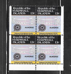 Marshall Islands #39A MNH  Block of 4