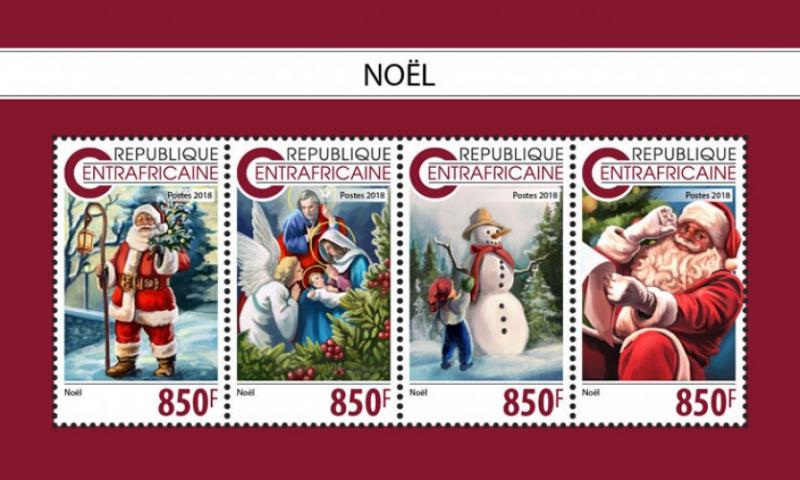 Stamps CENTRAL AFRICAN REPUBLIC. 2018 - Christmas stamps.