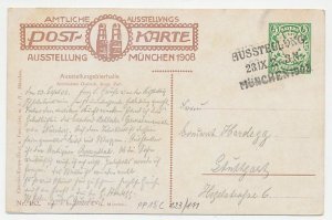 Postal stationery Bayern 1908 Exhibition - Beer Hall