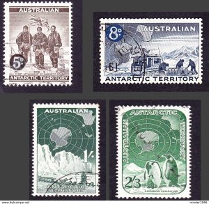 AUSTRALIAN ANTARCTIC TERRITORY (AAT) 1959 QEII Definitive Set SG2-5 FU