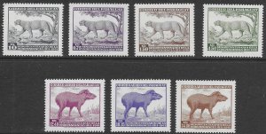 Paraguay 594-97, C291-3  1961 set 7  VF NH