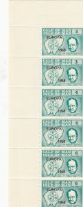 Calf of Man -1968 Europa overprints Perf. NHM