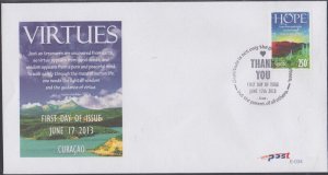 CURACAO Sc # 133 FDC HOPE  with QUOTE from EINSTEIN WHOSE NAME APPEARS on STAMP