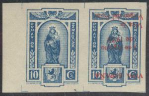 SPAIN 1936 CIVIL WAR ZARAGOZA Galvez 791phi XRARE PAIR! 