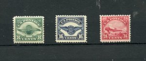 UNITED STATES SC# C4-6 AIRMAILS F/VF MINT NEVER HINGED---SCOTT $285.00