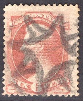 H GRILL US Stamp #137 USED SCV $400. Stunning New York Foreign Mail Cancel.