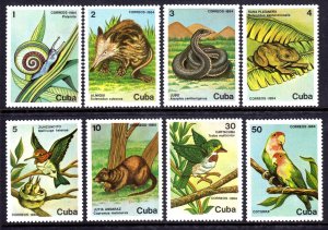 Cuba 1984 Fauna Complete Mint MNH Set SC 2735-2742