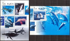 Togo 2014 Marine Life Dolphins Sheet + S/S MNH