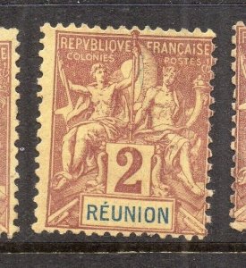 Reunion 1892 Early Issue Fine Mint Hinged 2c. NW-230787