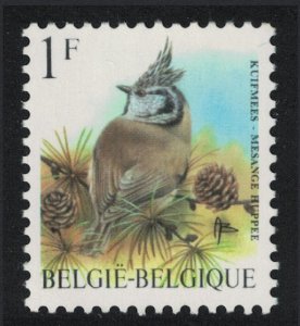 Belgium Crested Tit Bird 'Mesange Huppee' 1Fr 1998 MNH SC#1432 SG#3303 MI#2809