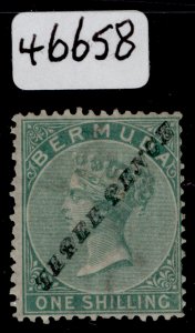 BERMUDA QV SG13b, 3d on 1s green, M MINT. Cat £2000. BRANDON CERT