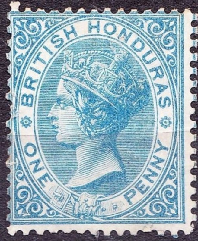 BRITISH HONDURAS 1884 QV 1d Blue SG17 MH