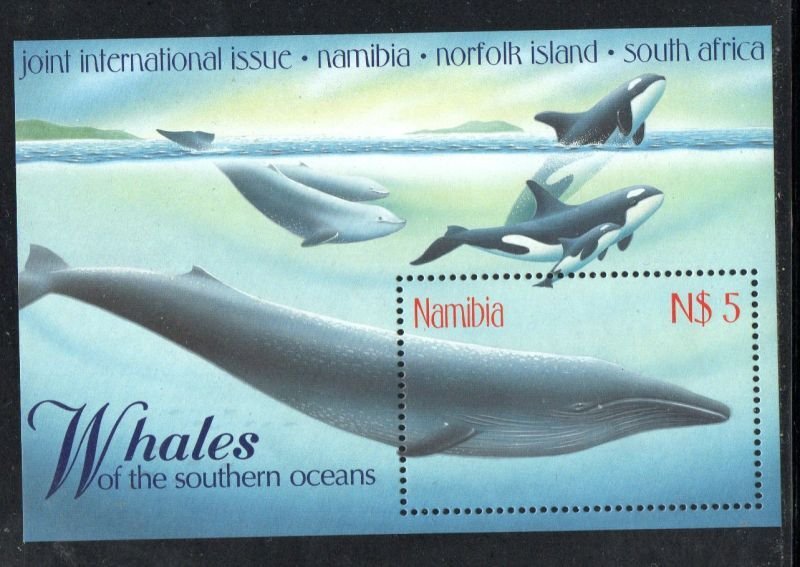 Namibia Sc 919 1998  Whales stamp sheet mint NH