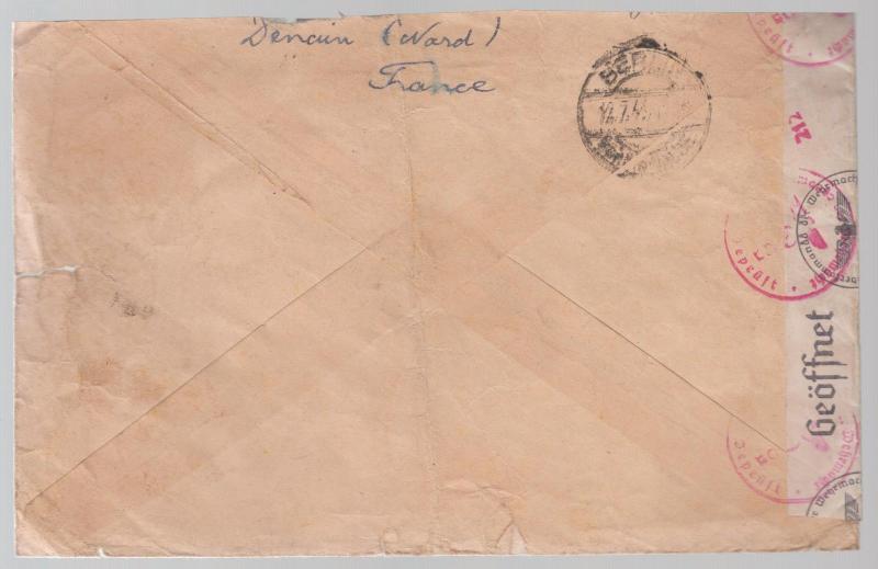 1941 France Airmail Express Censored cover to Berlin GErmany