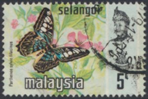 Selangor  Malaya  SC#  130b Used  Butterflies  see details & scans