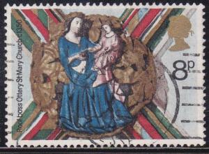Great Britain 1974 SC #734 Virgin and Child,  8p. Used