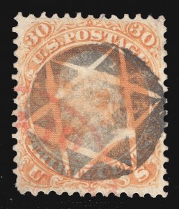 MOMEN: US STAMPS #71 FANCY STAR OF DAVID S-E ST6-P14 CANCEL USED LOT #79667*