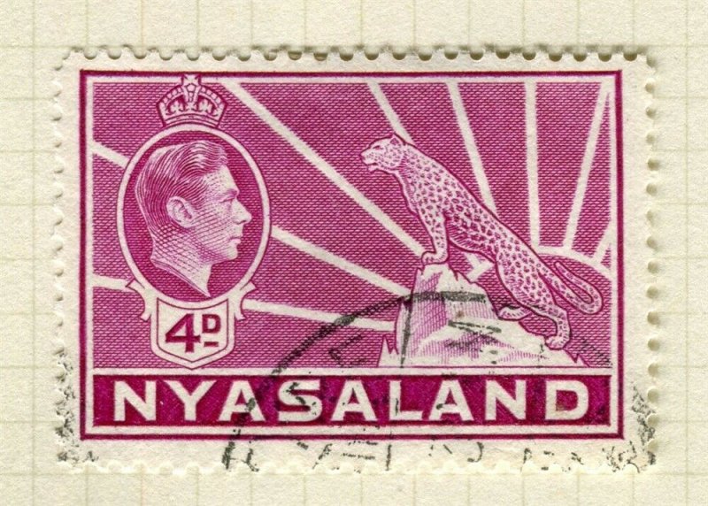 NYASALAND; 1938 early GVI issue fine used 4d. value