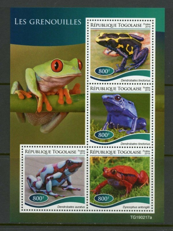 TOGO 2019 FROGS  SHEET MINT NEVER HINGED