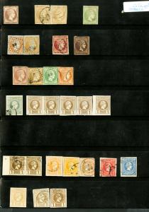 Greece Stamps Early Herman Heads 70x Mint/Used on page