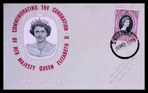 Malaya-Malacca Queen Elizabeth II Coronation (1953) Singapore Cancel FDC