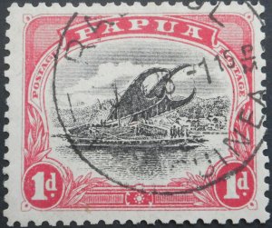 Papua 1908 One Penny with RABAUL postmark