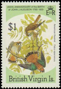 Virgin Islands #520-523, Complete Set(4), 1985, Birds, Never Hinged