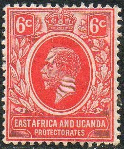 East Africa and Uganda 1912 6c  red MH