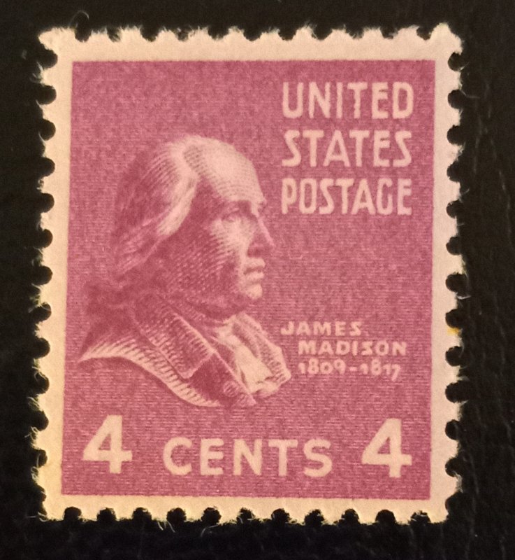 US Scott #808 MNH , OG 4 CENT PREZ. VERY FINE