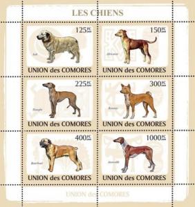 COMORES 2009 SHEET DOGS LES CHIENS PERROS HUNDEN CANI CAES cm9108a