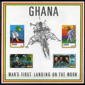 GHANA 1970 - Scott# 389a S/S Moon Landing LH