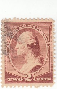 Scott # 210 - 2c Red Brown - Washington -  Used